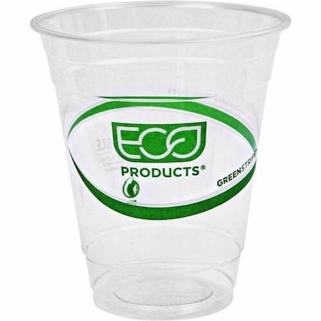 Eco-Products Cold Cup, Eco Friendly, 12oz, Clear/GreenStripe ECOEPCC12GSA